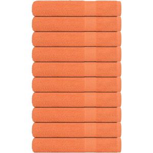 vidaXL Handdoeken 10 st 100x200 cm 360 g/m² 100% katoen oranje