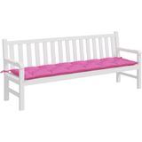 vidaXL Tuinbankkussen 200x50x7 cm stof roze