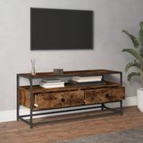 vidaXL-Tv-meubel-100x35x45-cm-bewerkt-hout-gerookt-eikenkleurig