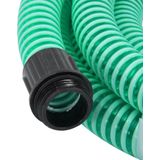 vidaXL Zuigslang met messing koppelingen 1,1'' 7 m PVC groen