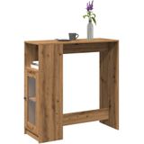 vidaXL Bartafel met rekken 101x40x103,5 cm hout artisanaal eikenkleur