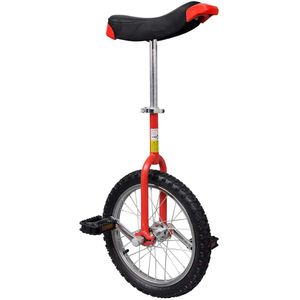 vidaXL Eenwieler verstelbaar 16 inch rood