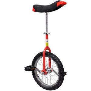 vidaXL Eenwieler verstelbaar 16 inch rood