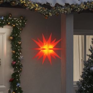 vidaXL Kerstlamp met LED inklapbaar 57 cm rood