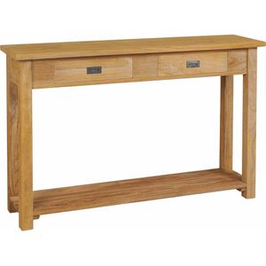 vidaXL Wandtafel 120x30x80 cm massief teakhout