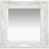 vidaXL-Wandspiegel-barok-stijl-40x40-cm-wit