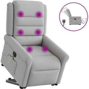 vidaXL Sta-op-massagestoel elektrisch verstelbaar stof wolk grijs