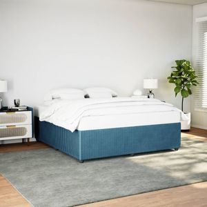 vidaXL Bedframe fluweel blauw 180x200 cm