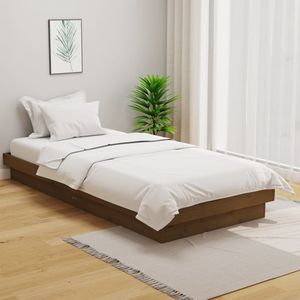 vidaXL Bedframe massief hout honingbruin 100x200 cm