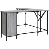 vidaXL Bureau 141x141x75 cm bewerkt hout grijs sonoma eikenkleurig