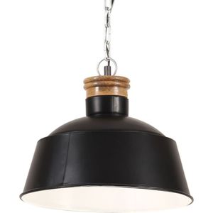 vidaXL Hanglamp industrieel E27 32 cm zwart
