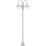 VidaXL Paalverlichting Tuin E27 220 cm Aluminium Wit 3-delig