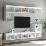 vidaXL Tv-meubel met LED-verlichting 80x30x30 cm wit