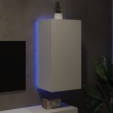 vidaXL Tv-wandmeubel met LED-verlichting 40,5x35x80 cm wit