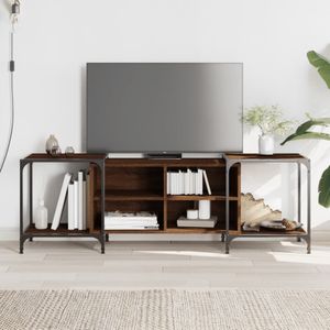 vidaXL Tv-meubel 153x37x50 cm bewerkt hout bruineikenkleurig