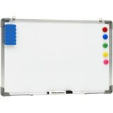 vidaXL Whiteboard magnetisch 60x40 cm staal wit