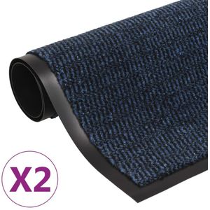 vidaXL-Droogloopmatten-2-st-rechthoekig-getuft-120x180-cm-blauw