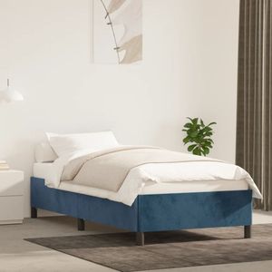 vidaXL-Bedframe-fluweel-donkerblauw-100x200-cm