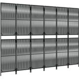 vidaXL-Kamerscherm-6-panelen-poly-rattan-zwart