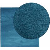 vidaXL Vloerkleed OVIEDO laagpolig 160x160 cm turquoise