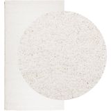 vidaXL-Vloerkleed-shaggy-hoogpolig-modern-60x110-cm-crèmekleurig