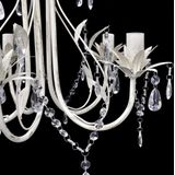 Kristallen Kroonluchter met Wit Elegant Design (5 Lampen)