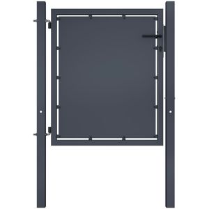 vidaXL - Poort - 100x100 - cm - staal - antraciet