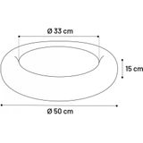 FLAMINGO Dierenmand Suza rond 50x50x15 cm grijs