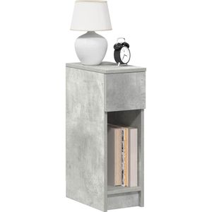 vidaXL Nachtkastjes 2 st met lade 20x36x60 cm betongrijs