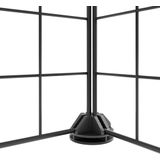 vidaXL Huisdierenkooi met deur 44 panelen 35x35 cm staal zwart