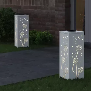 Solar Grondverlichting Buiten - 8 LEDs, IP65 Waterdicht, 600mAh, Warm Wit, Voor Tuin, Pad, Gazon & Landschap
