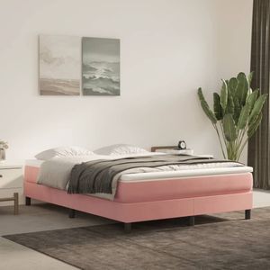 vidaXL-Pocketveringmatras-140x200x20-cm-fluweel-roze