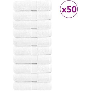 vidaXL Gastendoekjes SOLUND 50 st 600 g/m² 30x30 cm wit