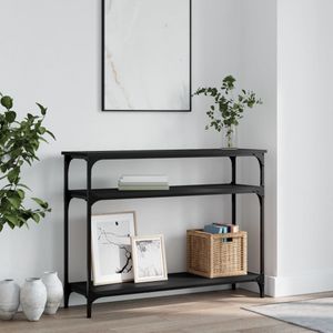 vidaXL Wandtafel 100x29x75 cm bewerkt hout zwart