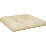 vidaXL Bankkussen pallet 70x70x10 cm beige