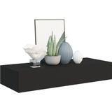 vidaXL Wandschappen 2 st met lade 60x23,5x10 cm MDF zwart