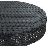 vidaXL Tuintafel 60,5x106 cm poly rattan zwart