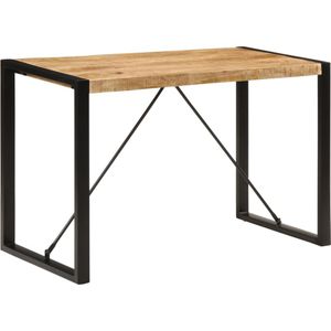 vidaXL - Eettafel - 120x55x76 - cm - massief - ruw - mangohout