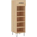 vidaXL Schoenenkast 30x35x105 cm bewerkt hout sonoma eikenkleurig