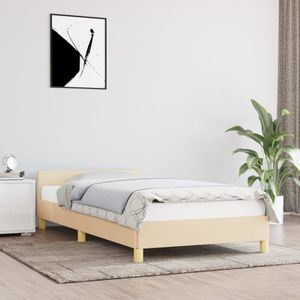 VidaXL-Bedframe-met-hoofdeinde-stof-crèmekleurig-90x190-cm