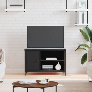 VidaXL TV-meubel 80x40x50 cm - Bewerkt Hout Zwart