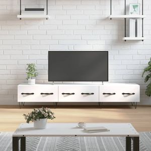 VidaXL TV-meubel 150x36x30 cm - Bewerkt Hout - Wit