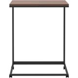 vidaXL Bijzettafel met wieltjes 55x35x70 cm bewerkt hout zwart
