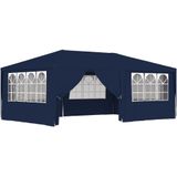 VidaXL Professionele Partytent 4x6 m Blauw - Zijwanden 90 g/m²