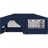 VidaXL Professionele Partytent 4x6 m Blauw - Zijwanden 90 g/m²