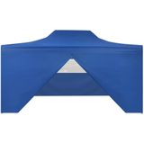 VidaXL Vouwtent Pop-up 3x4,5m Blauw + 4 Zijwanden