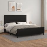 VidaXL Bedframe met Hoofdbord Kunstleer Zwart 160x200 cm