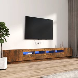 vidaXL-3-delige-Tv-meubelset-met-LED-bewerkt-hout-gerookt-eikenkleurig