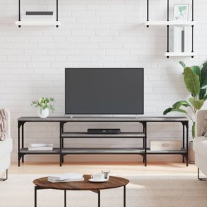 vidaXL-Tv-meubel-161x35x45-cm-bewerkt-hout-en-ijzer-grijs-sonoma-eiken