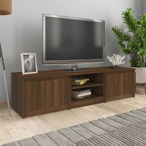 vidaXL Tv-meubel 140x40x35,5 cm bewerkt hout bruin eikenkleur